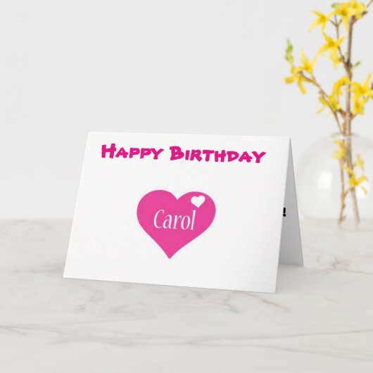 ***CAROL***誕生日が「完璧」であることを望む カード (黄色い花)