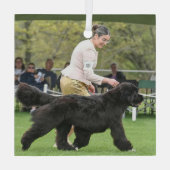 Carol B Newf Puppy Christmas Glass Ornament ガラスオーナメント (裏面)