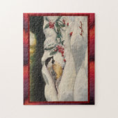 Carol Chick-a-Dee with Mistletoe ジグソーパズル (縦)