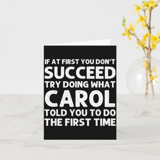 Carol Name D Birthday Funny Christmas J カード (黄色い花)