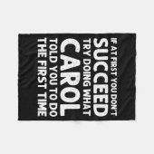 Carol Name D Birthday Funny Christmas J  フリースブランケット (正面(横))