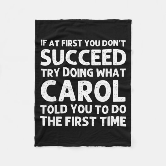 Carol Name D Birthday Funny Christmas J  フリースブランケット (正面)