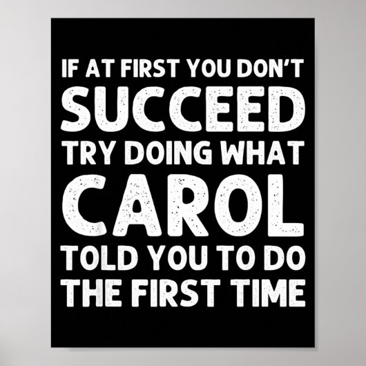 Carol Name D Birthday Funny Christmas J  ポスター (正面)