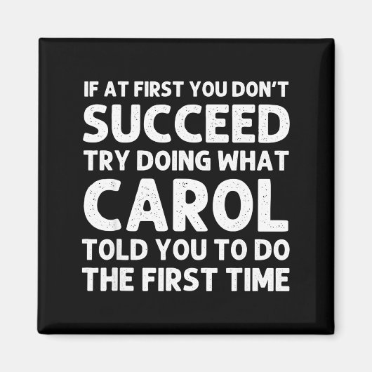 Carol Name D Birthday Funny Christmas J  マグネット (正面)