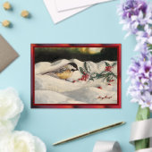 Carol the Chick-a-Dee with Mistletoe アクリル招待状 (インサイチュ (ウェディング))