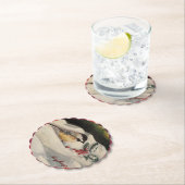 Carol the Chick-a-Dee with Mistletoe  ペーパーコースター (インサイチュ)