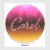 Carol Vorname Name golden pink Aufkleber Sticker シール (シート)