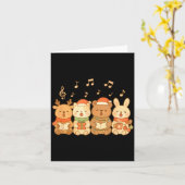 Carolers Kids Boys Girls Christmas Carolers  カード (黄色い花)