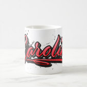 Carolin red Heart Graffiti Tasse Kaffeetasse コーヒーマグカップ (中央)