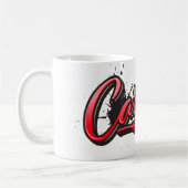 Carolin red Heart Graffiti Tasse Kaffeetasse コーヒーマグカップ (左)