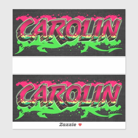 Carolin Vorname Name Graffiti Aufkleber Sticker シール (シート)