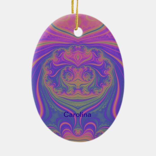 CAROLINA ～イースター卵～ピンクパープルイエロー～ セラミックオーナメント (裏面)