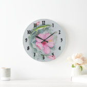 Carolina Anole & Hibiscus ラージ壁時計 (ホーム)