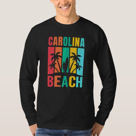 Carolina Beach North Carolina Surfer Summer Vacati Tシャツ (正面)