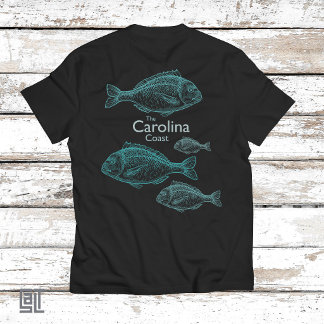 Carolina Coast Vintage Turquoise Saltwater Fish Tシャツ