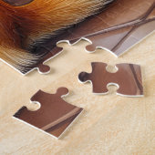 Carolina Dog Fireplace with Christmas Lights ジグソーパズル (側面)