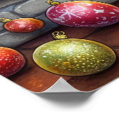 Carolina Dog Fireplace with Christmas Lights ポスター (角)