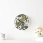 Carolina Parakeet, from 'Birds of America', 1829 ラウンド壁時計 (ホーム)