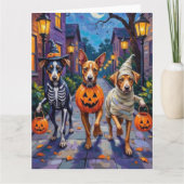 Carolina Trick-or-Treating in Halloween Costume カード (正面)