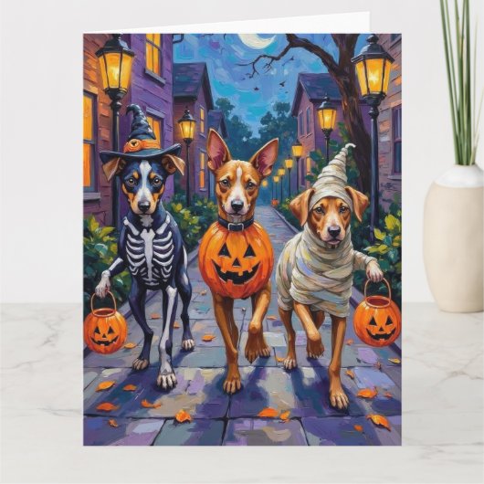 Carolina Trick-or-Treating in Halloween Costume カード (正面)