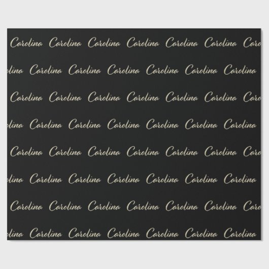 Carolina white gold Handwriting Geschenkpapier ラッピングペーパー (フラット)