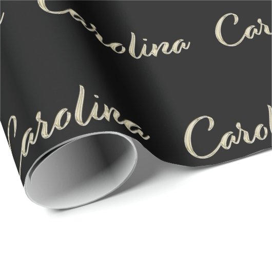 Carolina white gold Handwriting Geschenkpapier ラッピングペーパー (ロールコーナー)