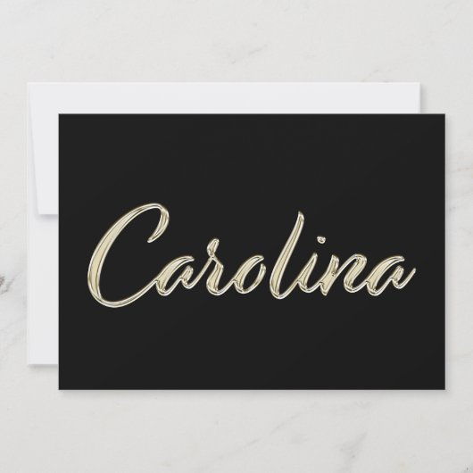 Carolina white gold Handwriting Karte カード (正面)