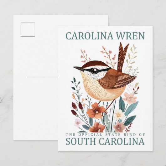 Carolina Wren Bird of South Carolina Travel ポストカード (正面/裏面)