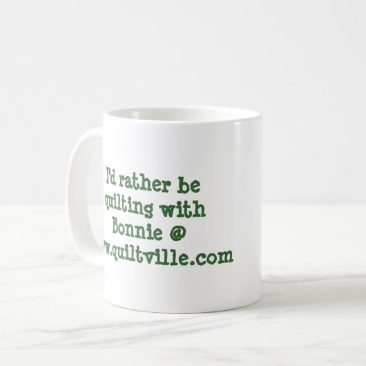 carolinachristmas、私はむしろ…キルトにしていました コーヒーマグカップ (正面左)