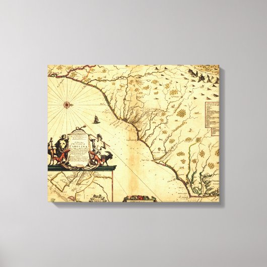 Carolinas with North to the RightPanorama キャンバスプリント (正面)