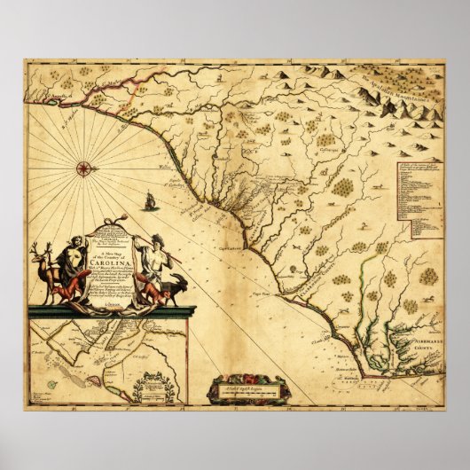 Carolinas with North to the RightPanorama ポスター (正面)