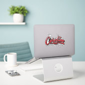 Caroline red Heart Graffiti Aufkleber Sticker シール (デスク上のノートパソコン)