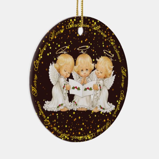 Carolingのかわいい天使の優れた陶磁器のオーナメント セラミックオーナメント (右)