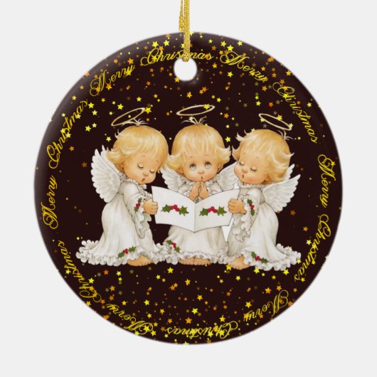 Carolingのかわいい天使の優れた陶磁器のオーナメント セラミックオーナメント (裏面)