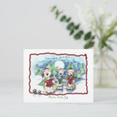 Carolingのクリスマス猫 シーズンポストカード (スタンド正面)