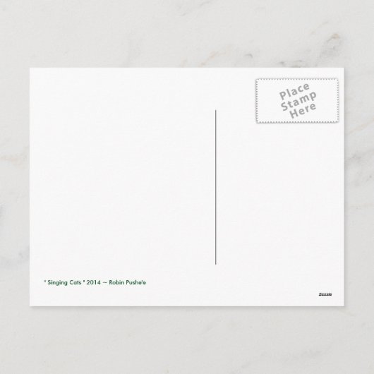 Carolingのクリスマス猫 シーズンポストカード (裏面)