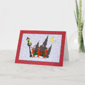CarolingのCrawfish/ロブスターのカテドラルのクリスマス シーズンカード (正面)