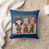 Caroling猫 クッション (ブランケット)