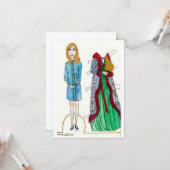 Carolynのペーパー人形 カード (正面/裏面インサイチュ)