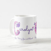 Carolynの一流の意味装飾的なCモノグラムのマグ コーヒーマグカップ (正面左)