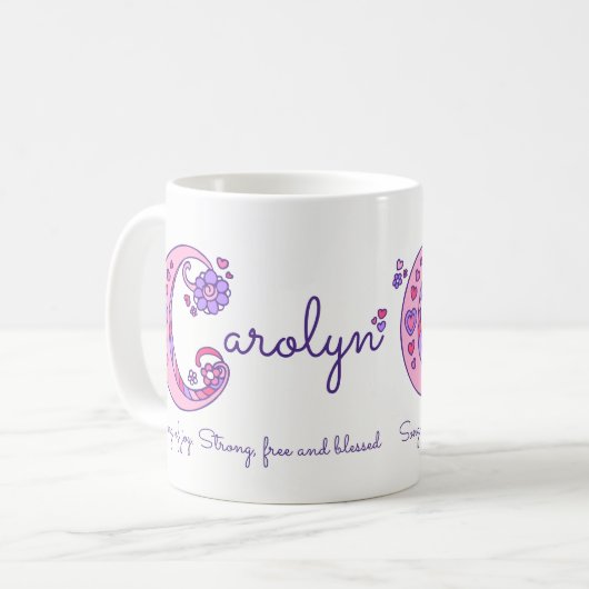 Carolynの一流の意味装飾的なCモノグラムのマグ コーヒーマグカップ (正面左)