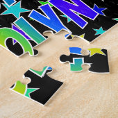 「CAROLYN」名、おもしろい「ハッピーバースデー」 ジグソーパズル (側面)