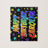 「CAROLYN」名、おもしろい「ハッピーバースデー」 ジグソーパズル (縦)