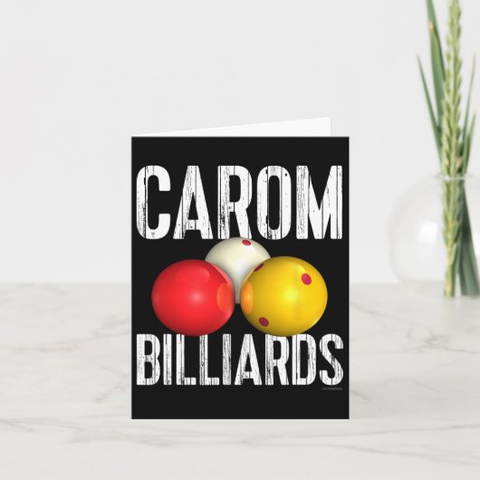 Caromビリヤードのシャツ – クール動揺して文字 カード (正面)