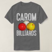 CAROMビリヤードクール内線動揺して Tシャツ (デザイン正面)