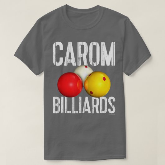 CAROMビリヤードクール内線動揺して Tシャツ (デザイン正面)