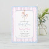 Carousel Baby Shower Invitation 招待状 (スタンド正面)