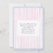 Carousel Baby Shower Invitation 招待状 (裏面)