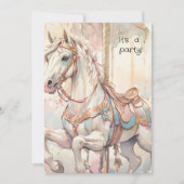 Carousel Birthday Party Digital Download 招待状 (正面)