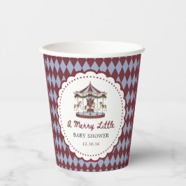 Carousel Christmas Baby Shower Paper Cup 紙コップ